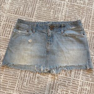 Abercrombie and Fitch Y2K Vintage Denim Mini Micro Skirt Low Rise